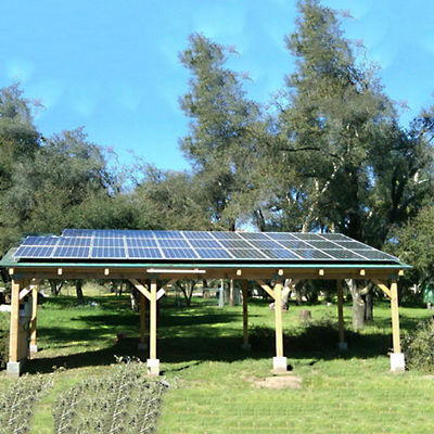 On/Off Grid Outdoor Carport Solar Systems Waterproof Photovoltaic Panel High Stability Galvanized Solar Car Parking Rack