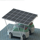 Galvanized Metal Solar Power Parking Lot Carport Structures 5deg-15deg