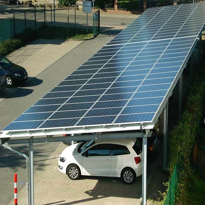 10deg HDG Steel Solar Panel Racking System For Parking Lot