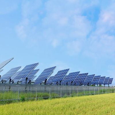 قضبان ألومنيوم مقاومة للتآكل كتل إسمنتية أنظمة تركيب سقف الألواح الشمسية