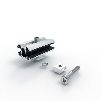 سبائك الألومنيوم AL 6005 T5 مزدوجة الزجاج وحدة الطاقة الشمسية نهاية المشبك